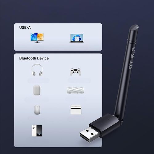 Adapter Bluetooth 5.3 USB do Komputera PC DONGLE 100M SOUNIX na Arena.pl
