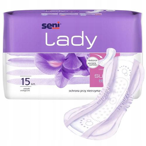 SENI LADY SUPER wkładki urologiczne 15szt. chłonność 5/6 na Arena.pl