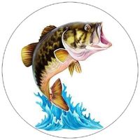 Opłatek na tort Ryba Wędkarz Wędka