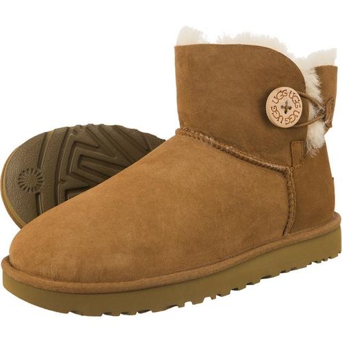 ŚNIEGOWCE UGG MINI BAILEY BUTTON II CHESTNUT (UGG-1016422/CHE) 39 Chestnut na Arena.pl
