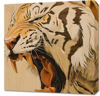Obraz 60x60cm Majestatyczny Ryk Tygrysa