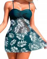 Strój kąpielowy TANKINI plażowy 2- częściowy sukienka bokserki XL S161