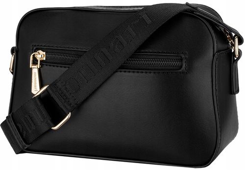 TOREBKA CZARNA Listonoszka MONNARI ZŁOTE LOGO LOGOWANY PASEK na Arena.pl
