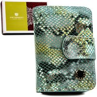 średni portfel damski ze skóry naturalnej wyposażony w orientacji