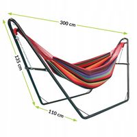 DUŻY STELAŻ DO HAMAKA MOCNY STOJAK METALOLWY NA HAMAK