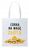 Dla Córki Córeczki Prezent Torba Eco Biała Shopper Z Nadrukiem Ze Zdjęciem