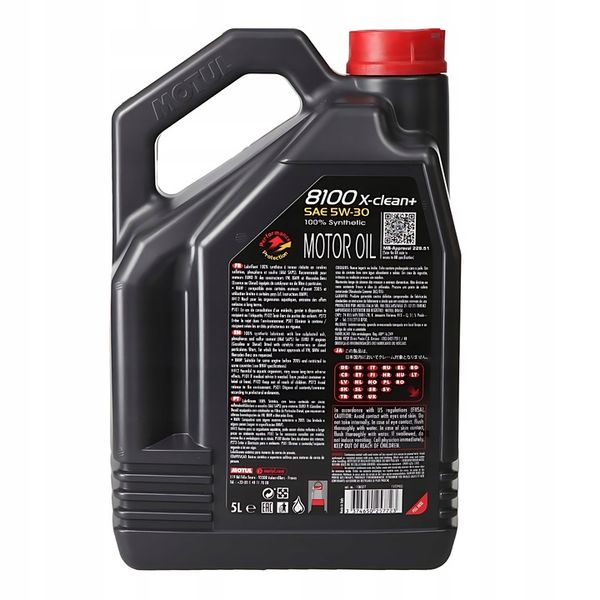 MOTUL 8100 x-clean+ C3 5W30 5L zdjęcie 3