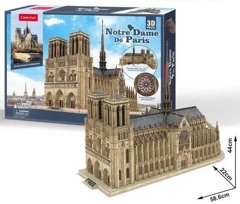 Puzzle 3D 293 elementy. Katedra Notre Dame de Paris na Arena.pl