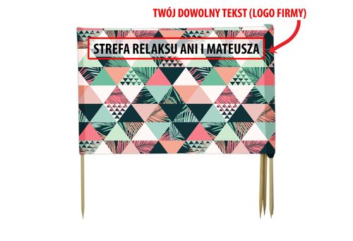 PARAWAN PLAŻOWY Trójkąty z indywidualnym napisem 3 PANELE 77.3 na Arena.pl