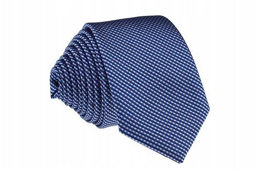 WĄSKI KRAWAT 6cm SLIM NIEBIESKO GRANATOWY W KRATKĘ na Arena.pl