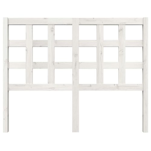 Wezgłowie łóżka, białe, 125,5x4x100 cm, lite drewno sosnowe na Arena.pl