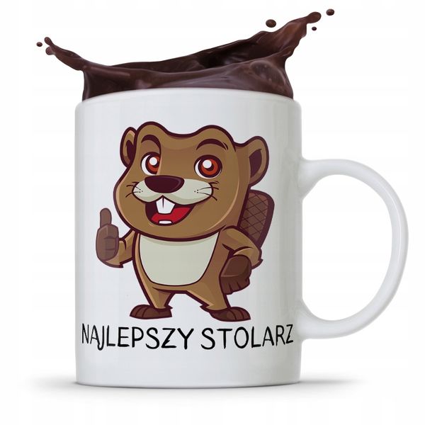 Kubek Prezent Dla Stolarza Najlepszy Stolarz Z Nadrukiem Ze Zdjęciem zdjęcie 1