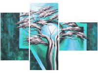 100CM 80 OBRAZ 3 ELEM DRZEWO O PÓŁNOCY ŚCIENNY