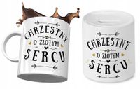 Dla Chrzestnego Zestaw Kubek + Skarbonka Prezent Z Nadrukiem Ze Zdjęciem