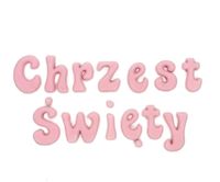 Ozdoba na tort napis Chrzest Święty RÓŻ