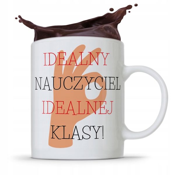Kubek Prezent Dzień Nauczyciela Idealny Nauczyciel Z Nadrukiem Ze Zdjęciem zdjęcie 1