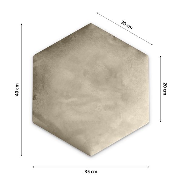 PANELE TAPICEROWANE PLASTER MIODU Heksagon KREMOWY 35cm x 40cm zdjęcie 3