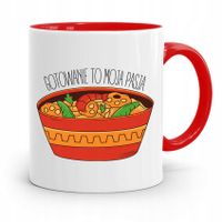 Kubek Czerwony Kucharza Gotowanie To Moja Pasja Z Nadrukiem Ze Zdjęciem