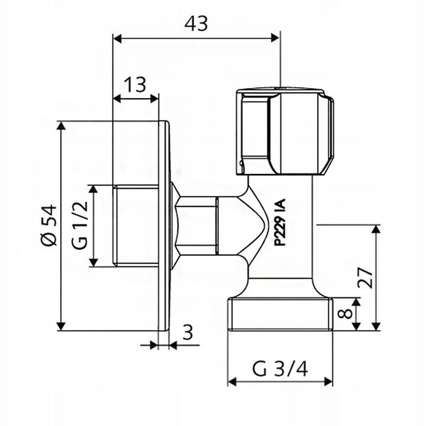 ZAWÓR SCHELL COMFORT 3/4" KRÓTKI 054400699 zdjęcie 4