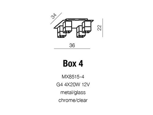 Plafon BOX 4 MX 8515-4 Azzardo +LED na Arena.pl