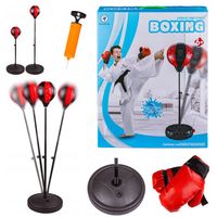 Zestaw Bokserski Sportowy Do Gry BOKS 80 - 120cm Gruszka Pompka Rękawice