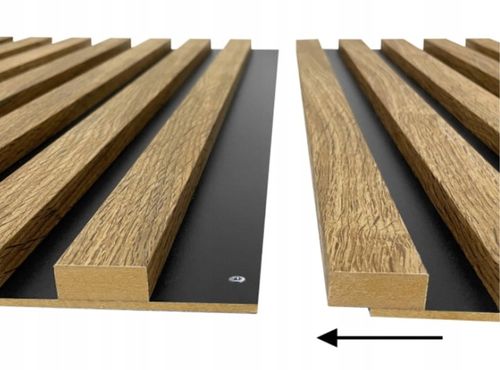 LAMELE ŚCIENNE DĄB WOTAN NA PŁYCIE 515x2750mm na Arena.pl