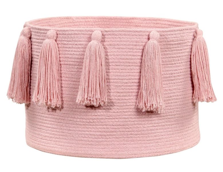 Lorena Canals Kosz dekoracyjny Tassels Pink zdjęcie 1
