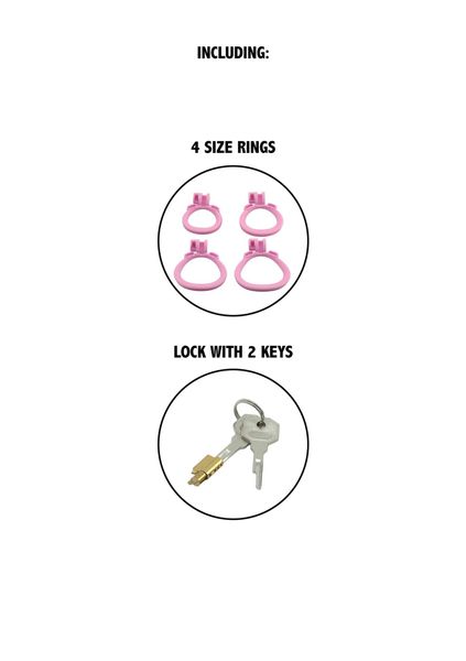 Penis Prison Cock Cage Long Pink zdjęcie 6