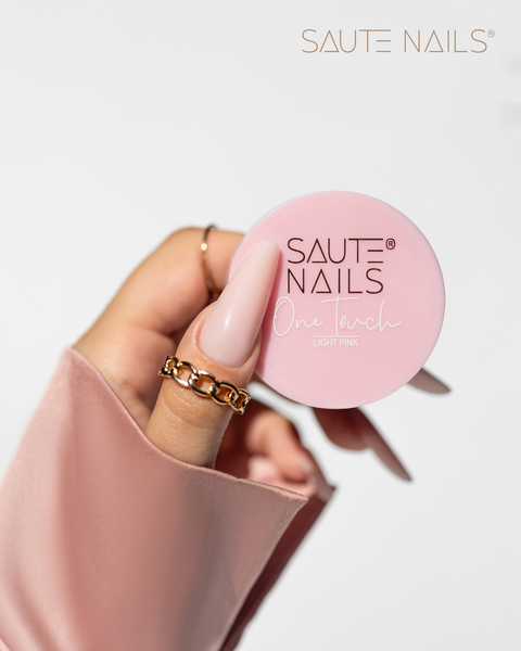 SAUTE NAILS Żel budujący do paznokci ONE TOUCH - LIGHT PINK - 30g zdjęcie 4