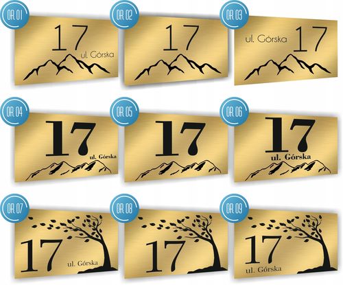 Tabliczka Tablica ADRESOWA BIAŁA DIBOND 40x30 numer domu ulica KWIATY na Arena.pl