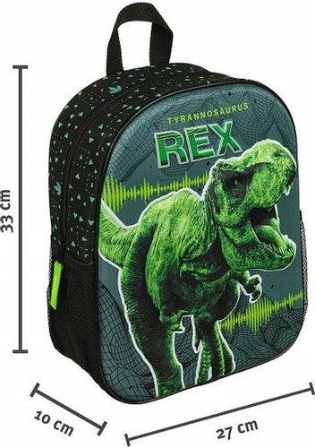 Plecak przedszkolny 3D JURASSIC WORLD DINOZAUR 34x26x10cm na Arena.pl