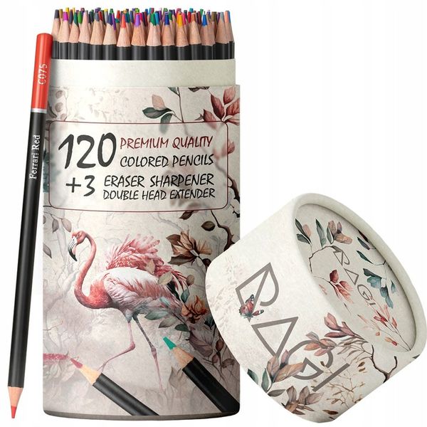 Kredki Profesjonalne Zestaw Rysowania 123 Kredki Ołówkowe Kolorowe GRATIS zdjęcie 9