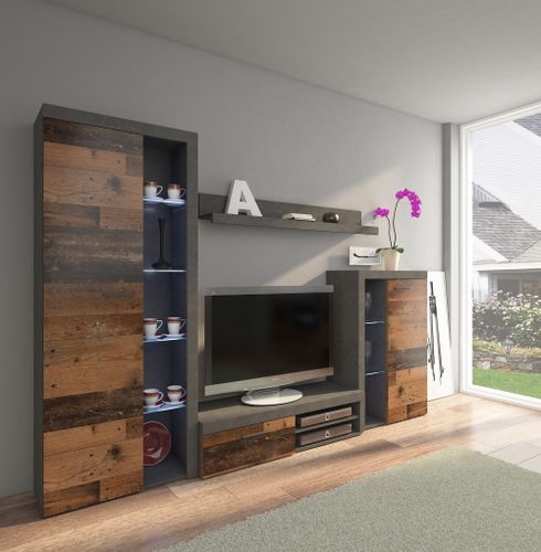 Meblościanka Rumba meble do salonu witryna, rtv na Arena.pl