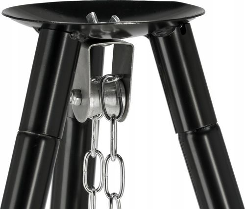 GRILL WISZĄCY WĘGLOWY NA TRÓJNOGU 49CM Z MISĄ KOCIOŁKIEM RUSZT STALOWY LUND na Arena.pl