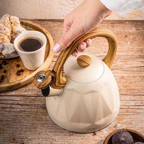 czajnik 2l z gwizdkiem kinghoff kh-1998 beżowy mat na Arena.pl