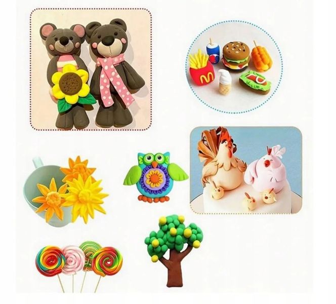 96 SZT PIANKOLINA PLASTELINA POLIMEROWA PIANKOWA SENSO glina + 12 GRATIS zdjęcie 6