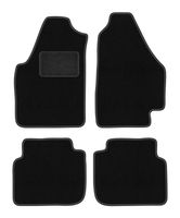 Dywaniki welurowe LUX do Lancia Musa 2004-2012 czarne z mocowaniami