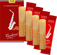 Stroik saksofon altowy alt 1,5 Vandoren JAVA Filed Red SR2615R ZESTAW 4 szt.
