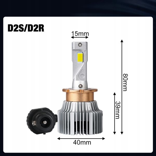ŻARNIKI LED D2S D2R XSTORM P&P CANBUS 25000LM 70W zdjęcie 3