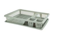 Suszarka osączarka do naczyń z tacką i ociekaczem na sztućce Molly szara mała