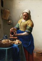 Plakat 70x100cm Mleczarka, Vermeer Vintage do Salonu