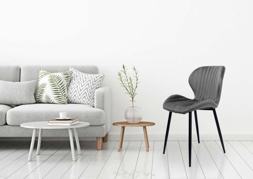 Krzesło welurowe DALLAS VELVET grafitowe na Arena.pl