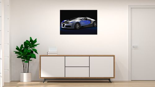 Obraz Drukowany 60X40 Błękitne Bugatti Veyron na Arena.pl