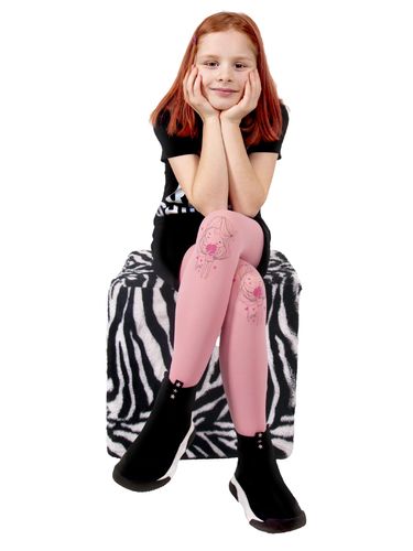 Rajstopy mikrofibra 40DEN wrzosowe ze wzorem dziewczynki 92-98 na Arena.pl