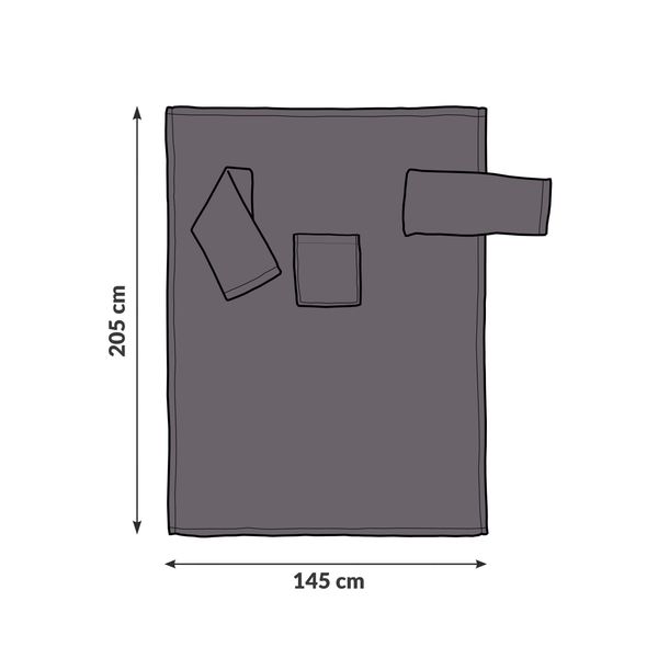 Kocyko-szlafrok - Grafit zdjęcie 4