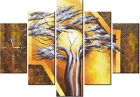 105CM 150CM ZEGAR 5 ELEM DRZEWO NOCĄ DRUK OBRAZ