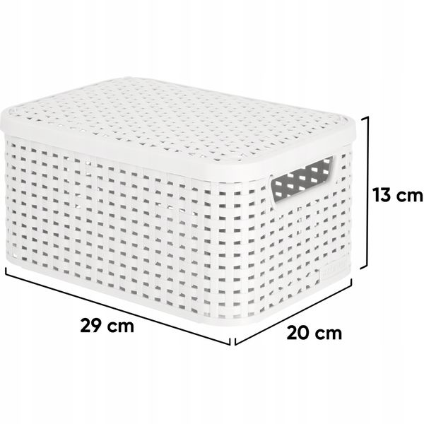 Curver Koszyk Pudełko Z Pokrywką Pojemnik 6L zdjęcie 3
