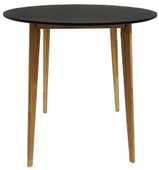 Stół EMMA fi80 cm czarny okrągły skandynawski do kuchni i jadalni