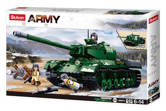 KLOCKI SLUBAN WWII Czołg radziecki T34 duży 845 elem kompatyb. z LEGO zdjęcie 6