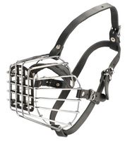 Kaganiec ze skóry i metalu chromowanego dla psa Dingo nr.3A Spaniel średni